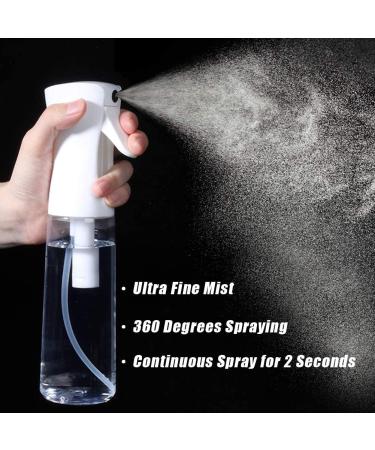 2 Pack Clear Hair Spray Bottles - Fine Mist Continuous Spray for Hairstyling, Cleaning, Plants, and Skin Care - 5.4oz and 10oz - Buy Online on SooperMarket.com