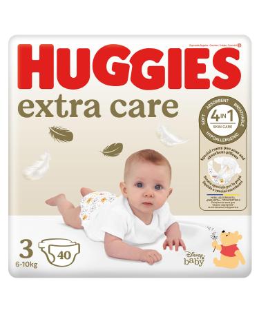 Huggies Extra Care Diapers Size 3 (4-9 kg) 40 Count Size 3 (40 Count) Size 3 (4-9 kg)