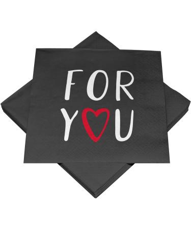 HEKU 'For You' cocktail napkins 3-ply 25x25cm 150 pieces I Stylish design I Ideal for celebrations I Conveniently packaged