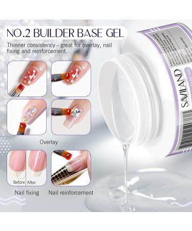 Saviland Builder Nail Gel Kit - Clear Sculpture & Builder Base Gel Extension Set with Nail Art Brush - 60g - Buy Online on SooperMarket.com