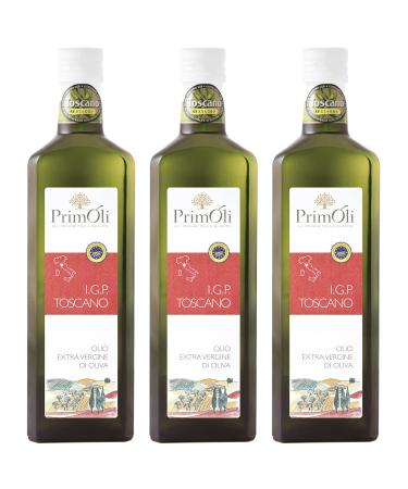 Primoli cold -pressed olive oil i.G.P.Toscano from the hills of Tuscany in central Italy intensely fruity ideal for rustic soups carpaccio with arugula bruschetta or wild 3x500 ml i.g.P.Toscano 500 ml (3 pack)