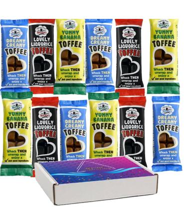 Generic 12 x Wallkers Nonsuch Creamy Liquorice Yummy Banana Mixed Toffee Bar 50g with VIMIX Gift box Gift Box