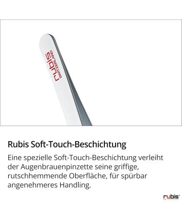 Rubis Slanted Non-Slip Eyebrow Tweezers - Stainless Steel Cosmetic Tool - International Shipping Available - Buy Online on SooperMarket.com