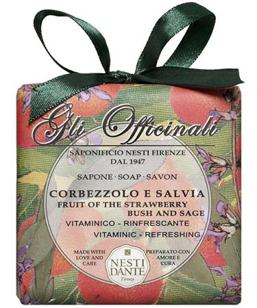 Nesti Dante Gli Officinali Soap Fruit Of The Strawberry Bush and Sage/Vitaminic and Refreshing 7 Ounce