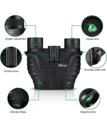 15x25 Waterproof Binoculars for Adults & Kids | Low Light Night Vision | Durable & Clear for Outdoor Sports, Concerts, Bird Watching - Black - Buy Online on SooperMarket.com