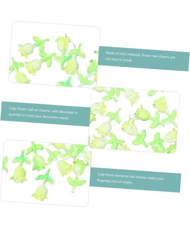 FOYTOKI Nail Art Accessories Resin Nail Tulip Charm for nail gems charms for nails 3d three-dimensional Acrylic Nail Art Flowers Nail Asssories 0.5x1x0.3cm As Shown1 - Buy Online on SooperMarket.com