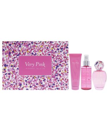 Perry Ellis Very Pink for Women - 3 Pc Gift Set 3.4oz EDP Spray 3oz Body Lotion 4oz Body Mist