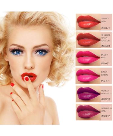 Moulis 6-Piece Matte Liquid Lipstick Set - Waterproof, Long-Lasting Lip Tints in Wine Colors - Mini Makeup Sticks in Wine Bottle Cover - 0.24oz Each - Buy Online on SooperMarket.com