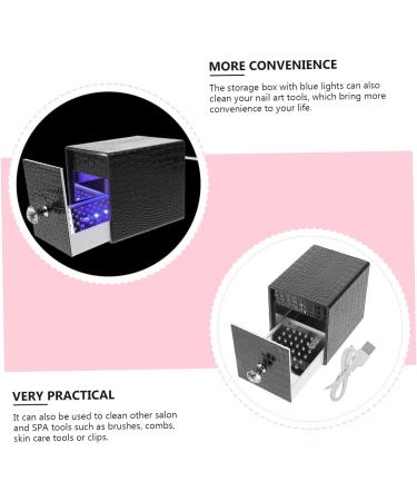 FRCOLOR Nail Polish Storage Nail Art Stand Nail Bit Usb Holder Tool Stand Nail Stuff Organizer Para Guardar Nail Grinding Bits Container Monitor Electric Nail Acrylic 12x8.5cm Black - Buy Online on SooperMarket.com