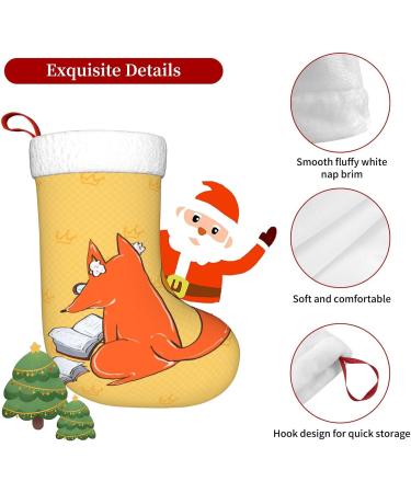 YYHHAOFA Sunflower Seeds and Foxes Christmas Decorative Stockings : Soft Light and Tactile Suitable for Christmas Halloween - Buy Online on SooperMarket.com