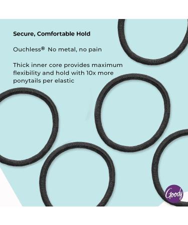 Goody Ouchless Women's Elastic Hair Ties - 29 Count Black - 2MM - Pain-Free Accessories for Braids & Ponytails - Buy Online on SooperMarket.com