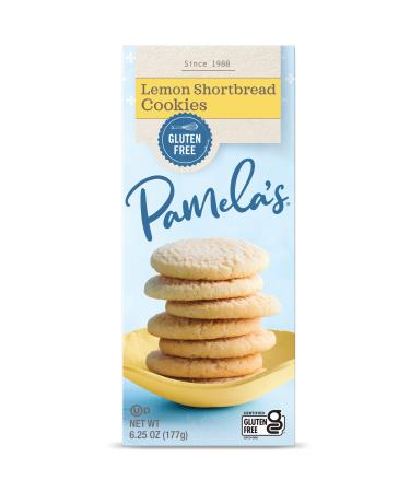 Pamela's Products Lemon Shortbread Gluten Free Cookies,6.25 Ounce (Pack of 6)