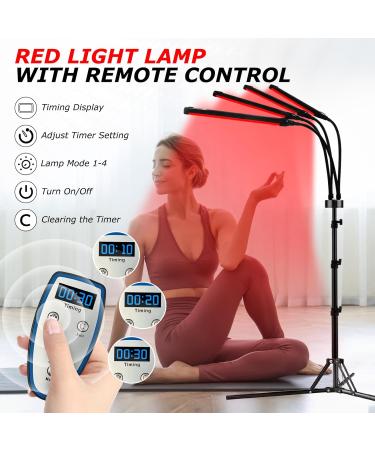 Shyineyou Red Light Lamp 180LEDs 660&850 Infrared Light Lamp with Stand(15"-60") Deep Red Light Lamp for Home/Office Use - Buy Online on SooperMarket.com
