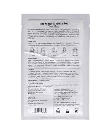 Buy Nykaa Naturals Skin Secrets Bubble Sheet Mask - Rice Water & White Tea | Brightening Hydrating Pore Tightening - 0.67 oz - International Shipping Available - Buy Online on SooperMarket.com