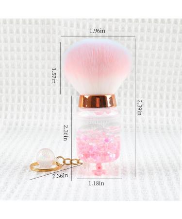 Buy Nail Dust Brush for Acrylic Nails | Soft Kabuki Nail Art Cleaner | Perfect for Makeup & Manicure - Pink & White - Buy Online on SooperMarket.com