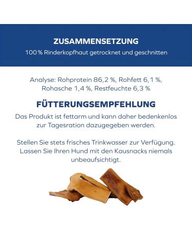 Schwenner Short Beef's Head Dog Snacks - Dried Pet Food for Dental Care | 1000g (1 Pack) | International Shipping - Buy Online on SooperMarket.com