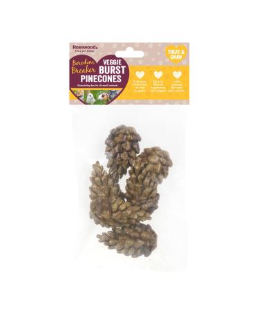 Rosewood Boredom Breaker Veggie Burst Pinecones Rabbit Treats & Small Animal Treats 6pc 75g