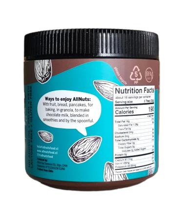 ALLNUTS Choco Almond Spread - 100% Natural, Creamy Texture, Additives Free, Keto & Vegan Friendly (17.6oz) - Buy Online on SooperMarket.com