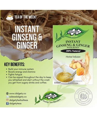 Dalgety Instant Ginseng and Ginger Herbal Infusion 122g Cartons 100% Natural Caffeine Free Tea Our Delicious Tea helps build your Immune System and Boosts Energy (6 Pack) - Buy Online on SooperMarket.com