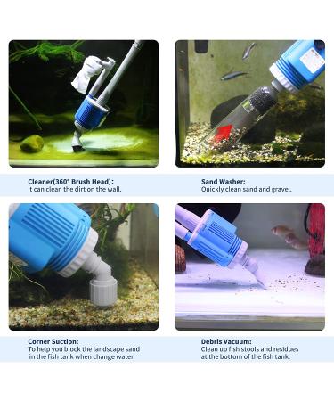 UPETTOOLS Aquarium Gravel Cleaner - Electric Automatic Vacuum Water Changer - 110V/28W - Buy Online on SooperMarket.com