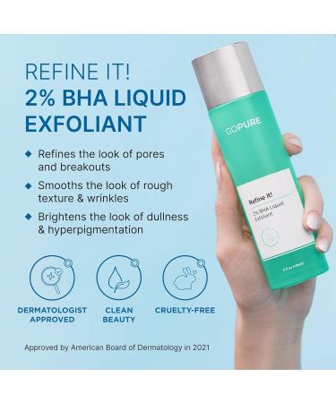 buy goPure Refine It 2% BHA Liquid Exfoliant | Pore Refining & Complexion Correcting for All Skin Types - Buy Online on SooperMarket.com