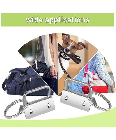 Outus 100 Pieces Key Fob Hardware Key Fob Keychain Wristlet with Split Ring (Silver 1 Inch) Silver 1 Inch - Buy Online on SooperMarket.com