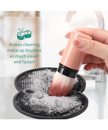 Norate Makeup Brush Cleaner Set - Silicone Cleaning Mat & Cleanser for Brushes and Tools | Stocking Stuffers for Women - Black - Buy Online on SooperMarket.com