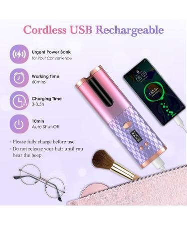 Shop Cordless Automatic Curling Iron - 6 Temps & Timers Rechargeable Scald-Free | International Shipping Available - Buy Online on SooperMarket.com