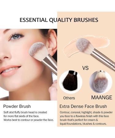 20 Pcs Professional Makeup Brushes Set - Foundation Eyeshadow Blush Brushes - Travel Kabuki Blending Concealers Face Powder Eye Makeup Brush Sets with Gift Box - Champagne - Buy Online on SooperMarket.com