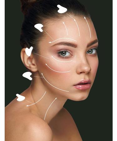 Rose Quartz Gua Sha Tool for Face Massage and Lymphatic Drainage - HANABEE Facial Beauty Tool (White) - Buy Online on SooperMarket.com
