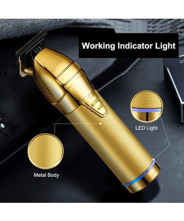 Buy Gold Hair Clippers for Men - Cordless Hair Cutting Trimmer Kit with Guide Combs & Beard Styling Tool - Buy Online on SooperMarket.com