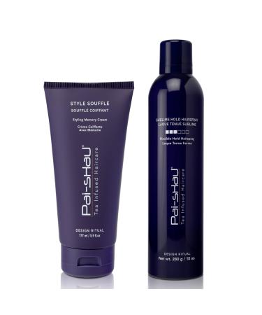 Pai-Shau Style Souffl & Sublime Hold Hairspray - Hair Styling Frizz Tamer for Damp and Dry Hair with Antioxidants to Maintain Hair Integrity - Flexible & Medium Hold Hair Spray for Women Frizz Tamer Duo