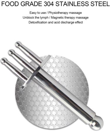 FILFEEL Magnetotherapy Pen Magnetic Fork Meridian Points Massage Lymphatic Acid Drainage Magnet Acid Discharge Pen for Relaxing Deep Tissue - Buy Online on SooperMarket.com
