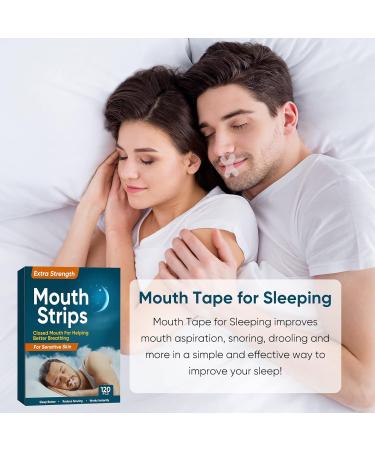 120 PCS Sleep Mouth Tape for Better Nose Breathing | Stop Snoring, Keep Mouth Closed | Men and Women Sleeping Aid - Buy Online on SooperMarket.com