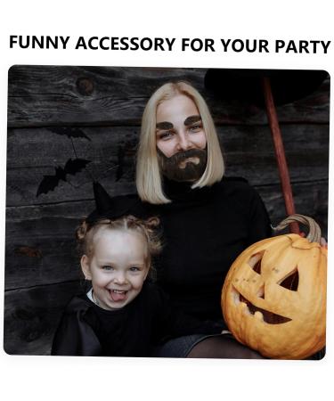 FOYTOKI 1 Set Beard Dress up Omfortable Eyebrow Faux Beard Prop Grey Santa Claus Beard False Mustache Plush - Buy Online on SooperMarket.com