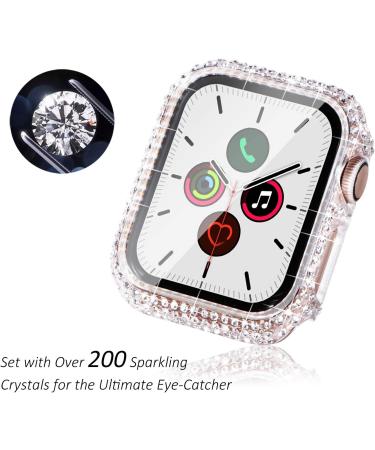 Surace Bling Apple Watch Case 40mm - Crystal Diamond Protective Cover for Apple Watch Series 6/5/4/3/2/1 (Clear) - Buy Online on SooperMarket.com