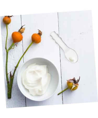 HAPINARY Stainless Steel Ointment Spoon Makeup Spatula Tool Skincare Tiny Spoons Cream Makeup Brush Beauty Tool for Cream Brush Clay Skincare Tools Silicone Spoon Baby Facial 6.5x2x0.2cm Silver - Buy Online on SooperMarket.com