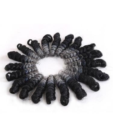 3 Packs Eunice Hair Saniya Curl Ombre Braids - 20 Inch Bouncy Synthetic Crochet Hair (1B Gray) - Free Hook Included - Buy Online on SooperMarket.com