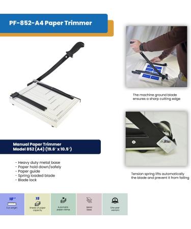 PPE PrintFinish Paper Trimmer 10 to 12 Sheet Capacity  Good for Office  School or Business  Max Cutting Size (12.5) (12.5 x 9.8) - Buy Online on SooperMarket.com