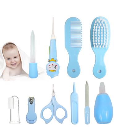 RoseFlower Baby Healthcare and Grooming Kit 9 in 1 Baby Item Newborn Essentials Nursery Care Set Include Finger Toothbrush Nail Trimmer Ear Cleaner - Baby Product for Infant Toddlers Boys Girls Kids #7