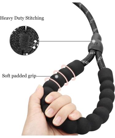 TagME Slip Rope Dog Lead for Medium Dogs 1.8m Reflective Slip Leads with Soft Padded Handle 12 Colors Slip-On Nylon Leash for Training/Walking Black M-3/8"x6'(Pack of 1) Black - Buy Online on SooperMarket.com