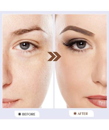Eyebrow Stamp Stencil Kit with 10 Style Stencils - Waterproof Long Lasting Brow Makeup Definer in Black - Buy Online on SooperMarket.com