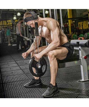 Visaman Fitness Neck Head Harness with Adjustable Chain - Improve Muscle Strength with Neck Training Weight Lifting Strength Trainer - Buy Online on SooperMarket.com