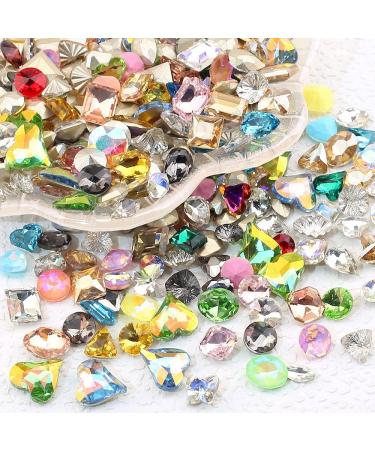 50pcs Colorful Pointed Bottom Nail Rhinestones - Multi Shapes for Nails & Crafts - Buy Online on SooperMarket.com