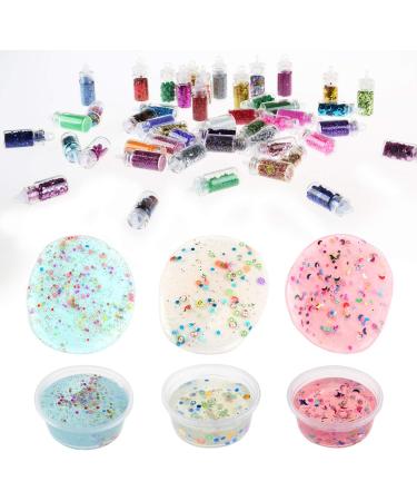 PHOGARY 48 Bottles Nail Art Decoration - Glitter Powder Sequins & Beads for DIY Nail Eye & Face Makeup - Buy Online on SooperMarket.com