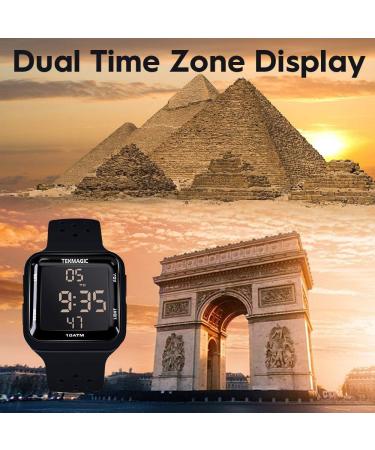 100m Water Resistant Scuba Diving Watch with Stopwatch, Alarm, Dual Time Display | 12/24 Hour Format - Buy Online on SooperMarket.com