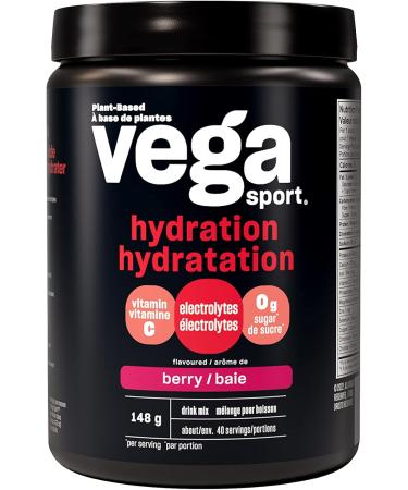 Vega Sport Hydration Electrolyte Powder Berry (40 Servings) Vegan Hydrator & Sport Post-Workout Recovery Accelerator Apple Berry (20 Servings) Vegan Non Dairy Gluten Free BCAAs 540g - Buy Online on SooperMarket.com