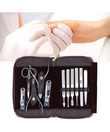 Glomora Manicure Set 11 Pieces Portable Stainless Steel Nail Clipper Set for Finger Nail Ear Care - Buy Online on SooperMarket.com
