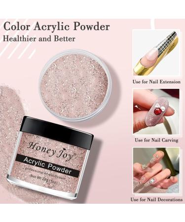 28g Acrylic Nail French Manicure Powder Set - White, Clear, Black, Nude | HJ-NAP016 (No.16) - Buy Online on SooperMarket.com