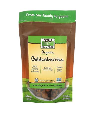Now Foods Real Food Certified Organic Golden Berries 8 oz (227 g)
